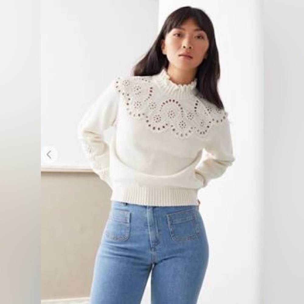 NWT & Other Stories Wool blend scalloped sweater